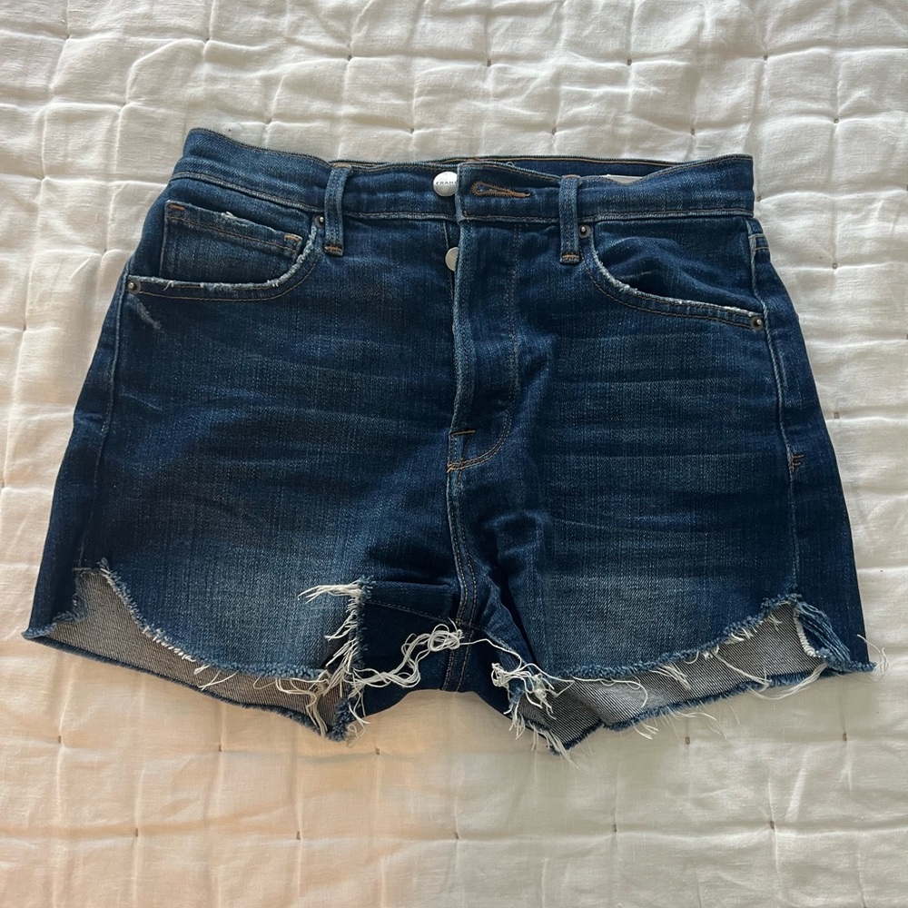 Frame Le Original Denim Dark Blue Jean Shorts